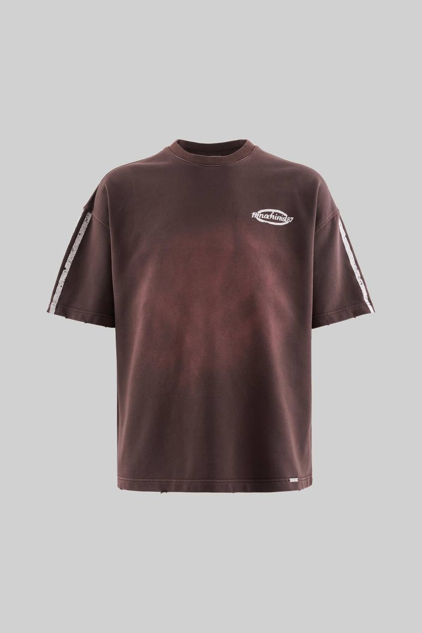 Men’s Boxy Fit Distressed Short Sleeve T-Shirt in Soft Cotton