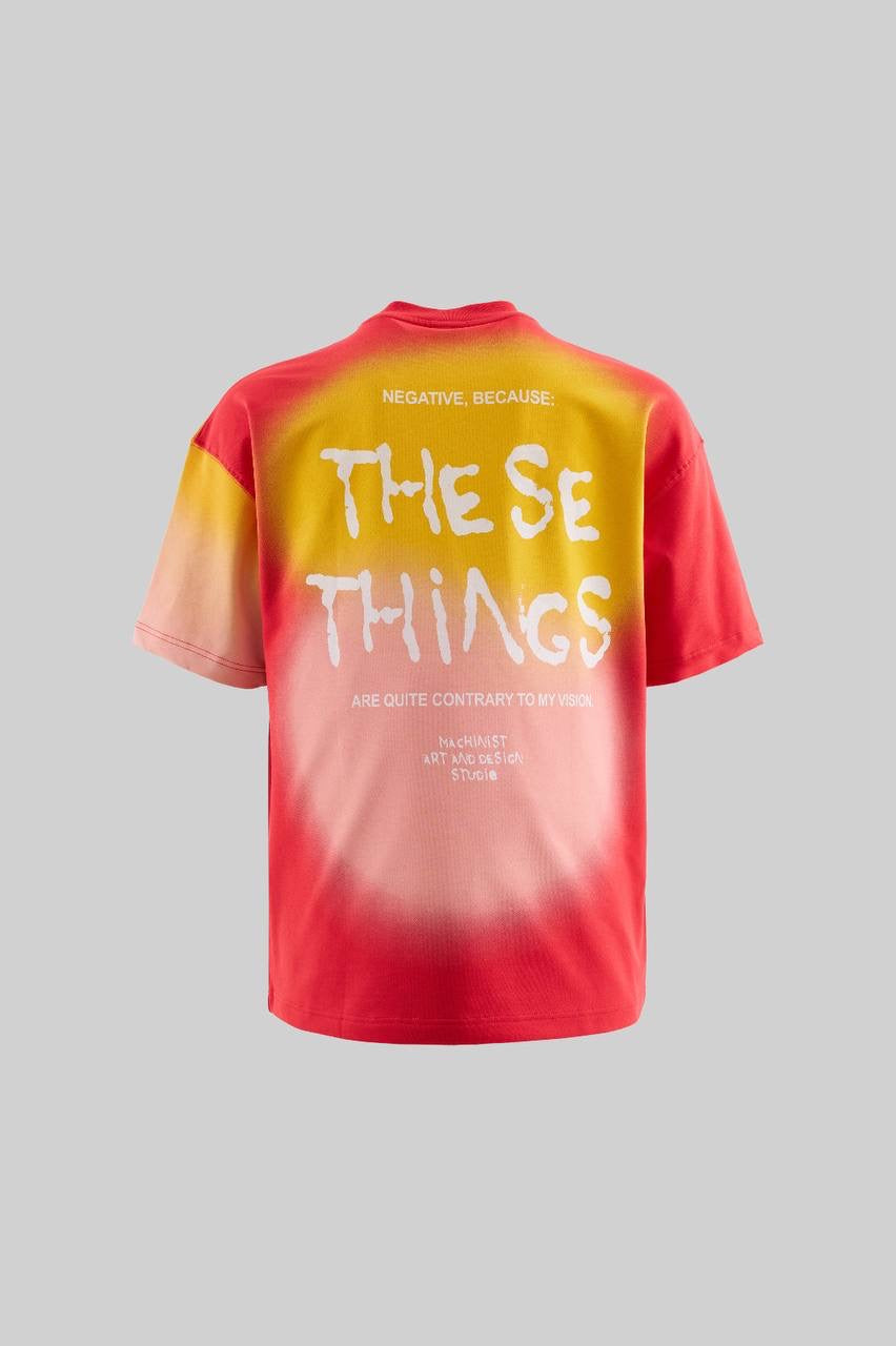 Men’s Boxy Fit Gradient Printed Short Sleeve T-Shirt