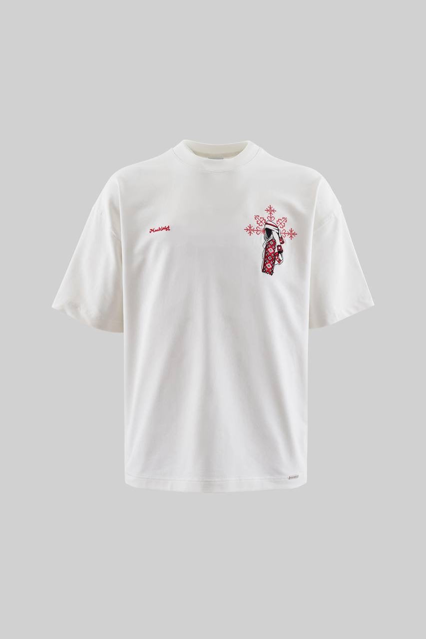 Men’s Boxy Fit Short Sleeve Ethnic Embroidered T-Shirt