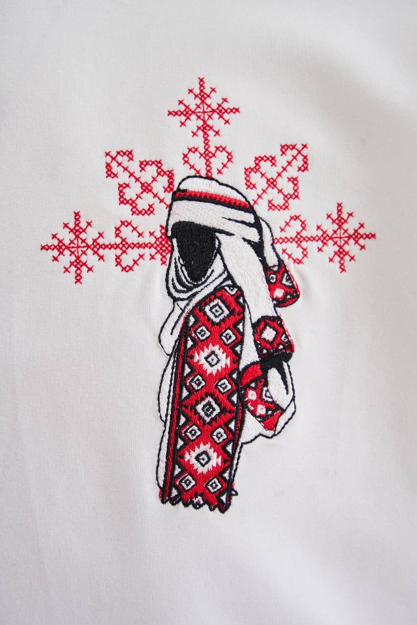 Men’s Boxy Fit Short Sleeve Ethnic Embroidered T-Shirt