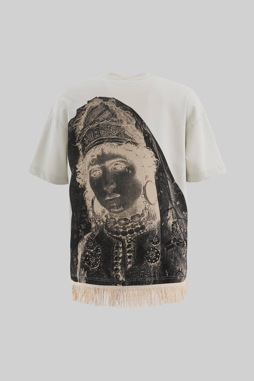Men’s Oversized Traditional Fringe Short Sleeve T-Shirt