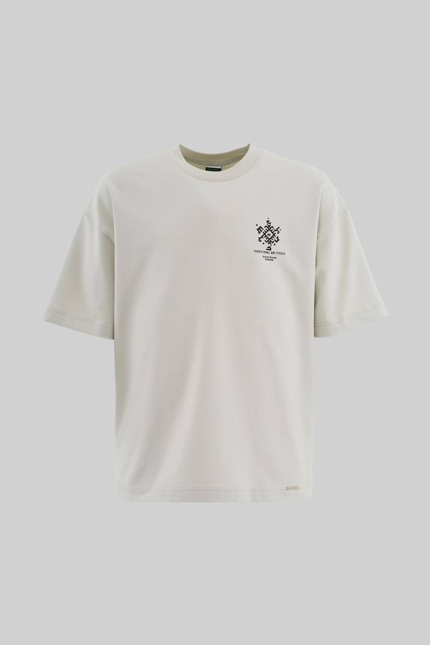 Men’s Oversized Traditional Fringe Short Sleeve T-Shirt