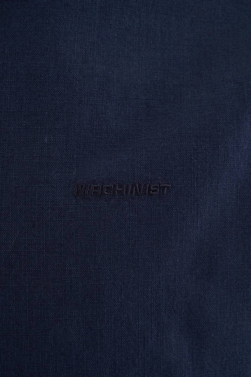 Men’s Relaxed Fit Short Sleeve Linen Shirt with Tonal Stitching