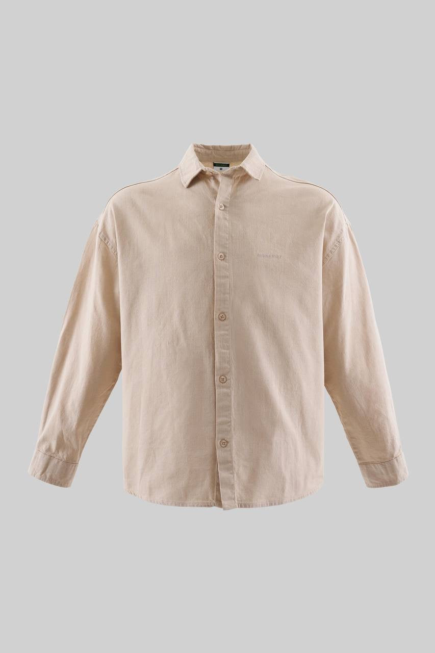 Men's Boxy Fit Casual Linen-Blend Shirt