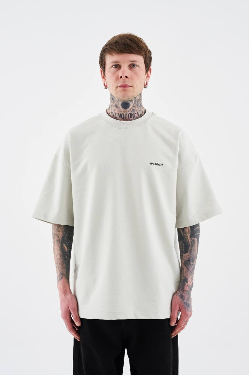 Men’s Boxy Fit Short Sleeve T-Shirt in Soft White Cotton