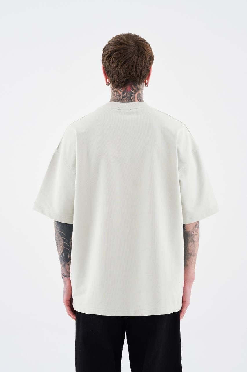 Men’s Boxy Fit Short Sleeve T-Shirt in Soft White Cotton