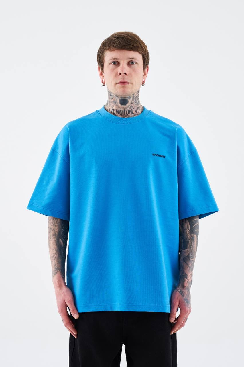 Men’s Boxy Fit Short Sleeve T-Shirt in Indigo Soft Cotton