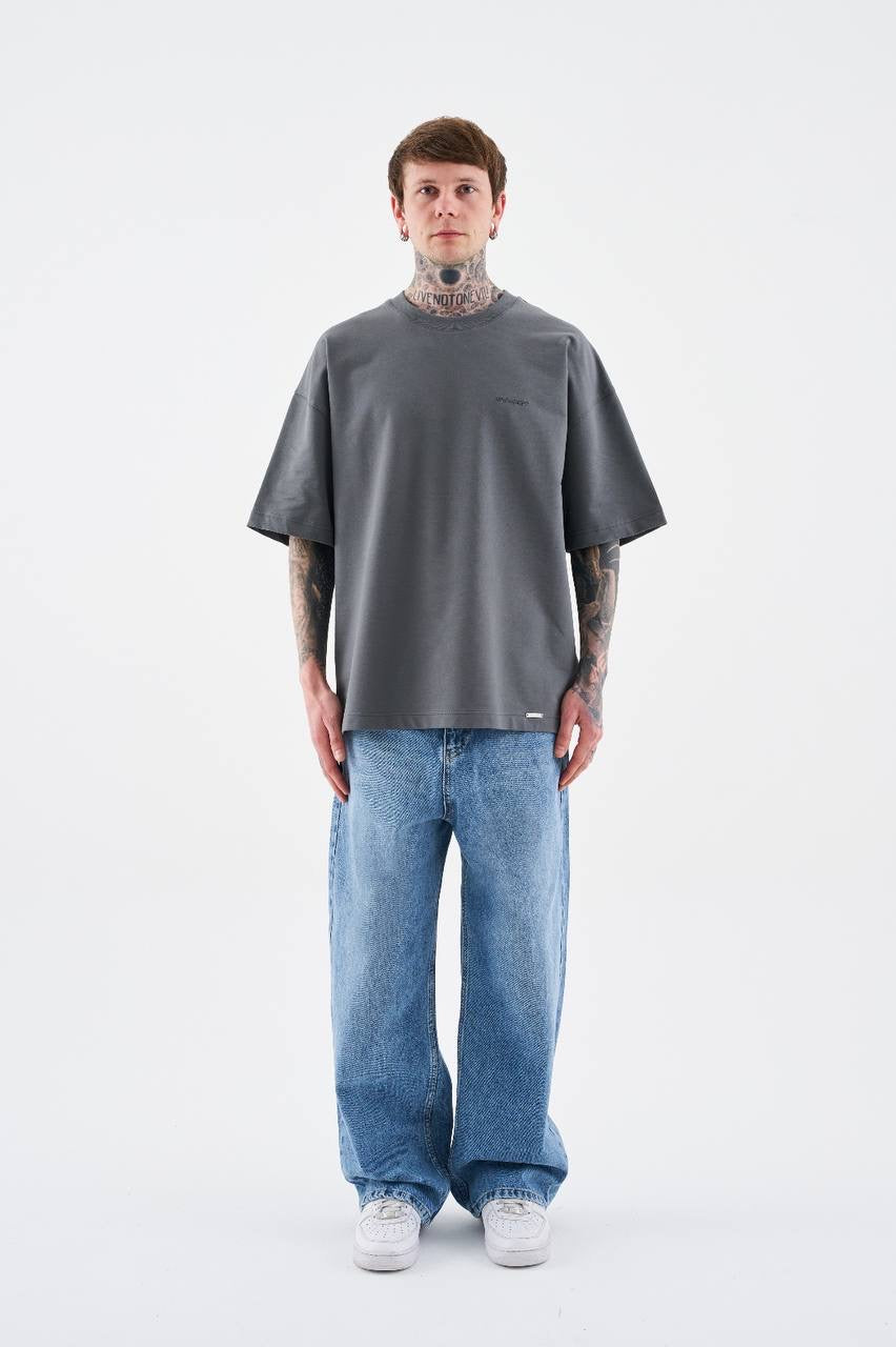 Essential Washed Dark Grey T-Shirt for Men