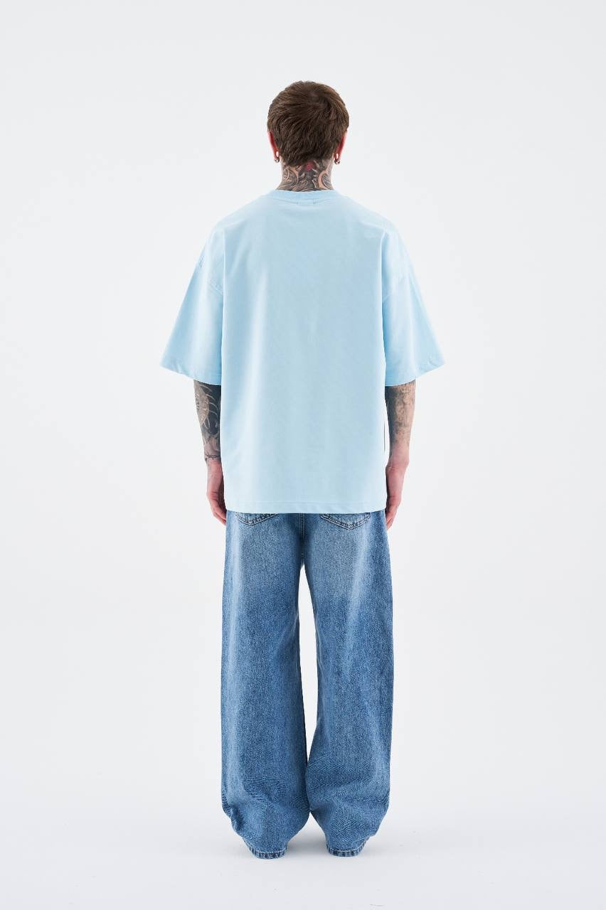 Baby Blue Oversized T-Shirt – Unisex Premium Cotton