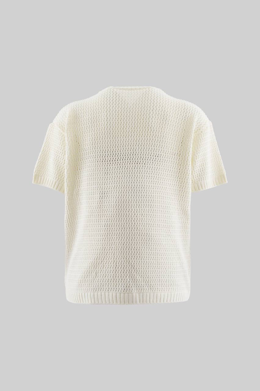 Men's Knıt M Letter Applıque Tee Black