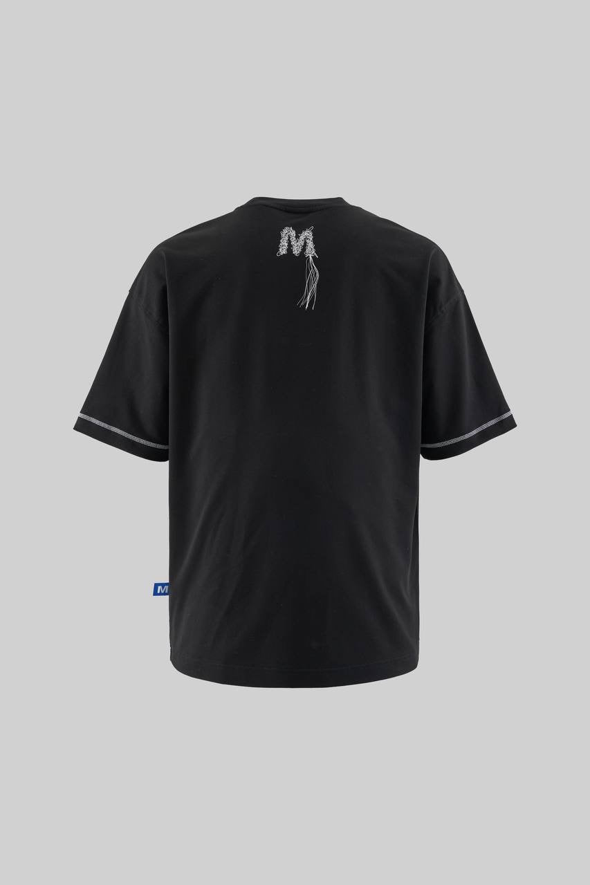 Men's Boxy Fit Short Sleeve T-Shirt in Soft Cotton – Black