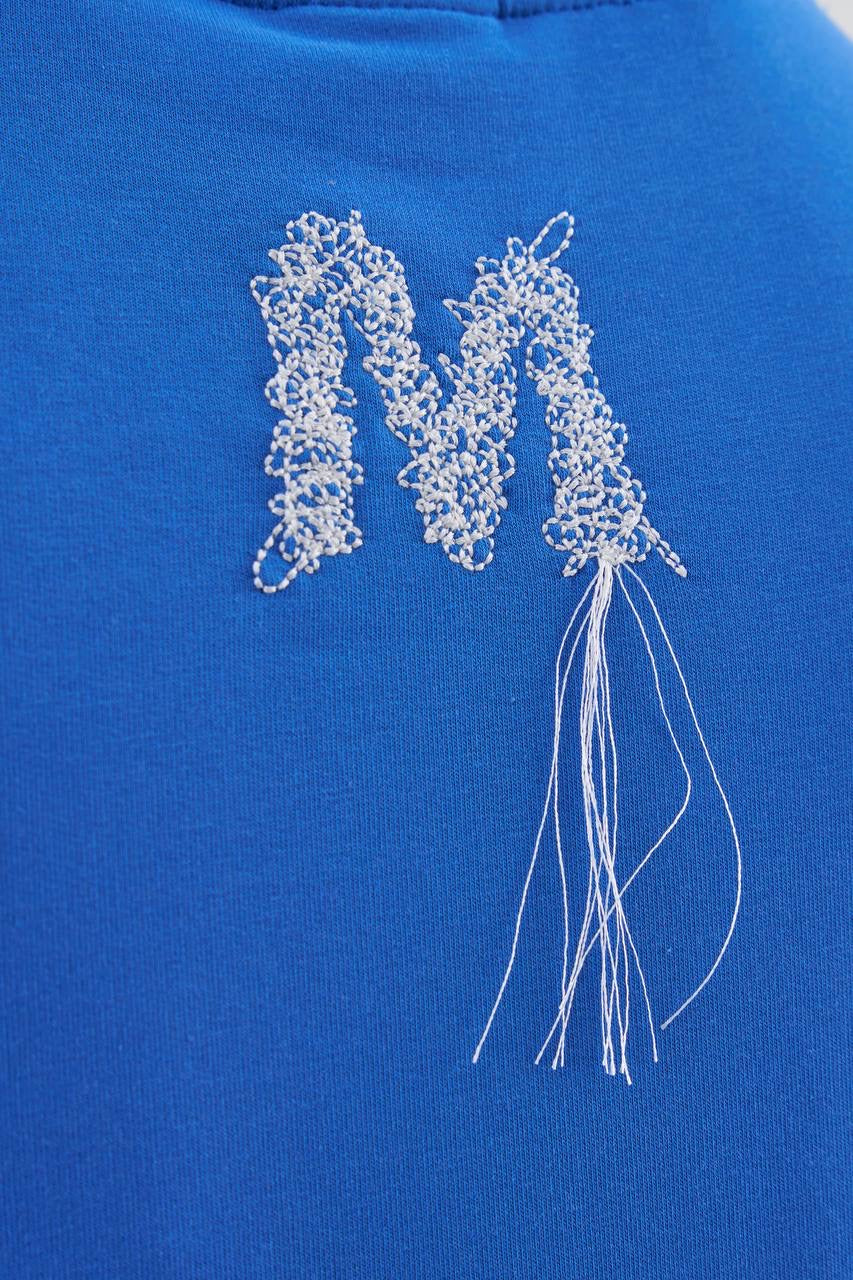 Men’s Boxy Fit Short Sleeve T-Shirt in Blue Cotton