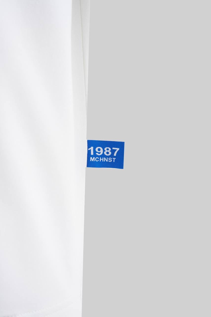 Men’s Classic Fit Short Sleeve Polo Shirt in Cream Cotton