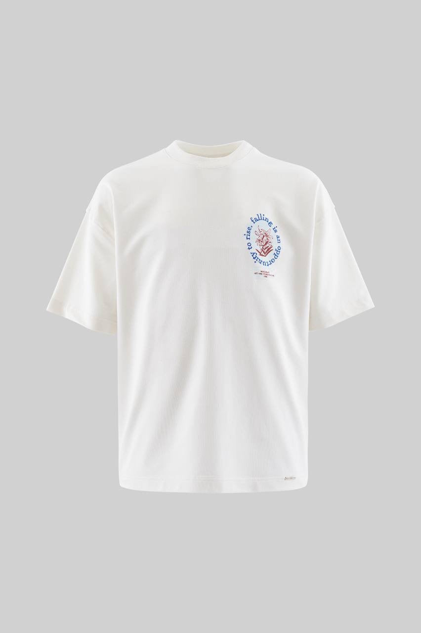 Men’s Boxy Fit Printed Short Sleeve T-Shirt in Soft Cotton Jersey