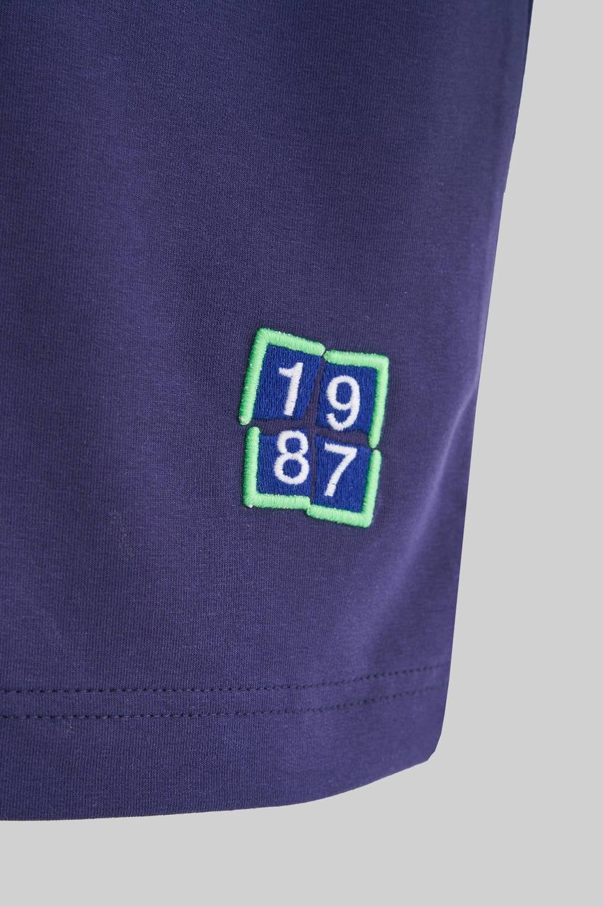 Men’s Boxy Fit Short Sleeve Technical Embroidered T-Shirt