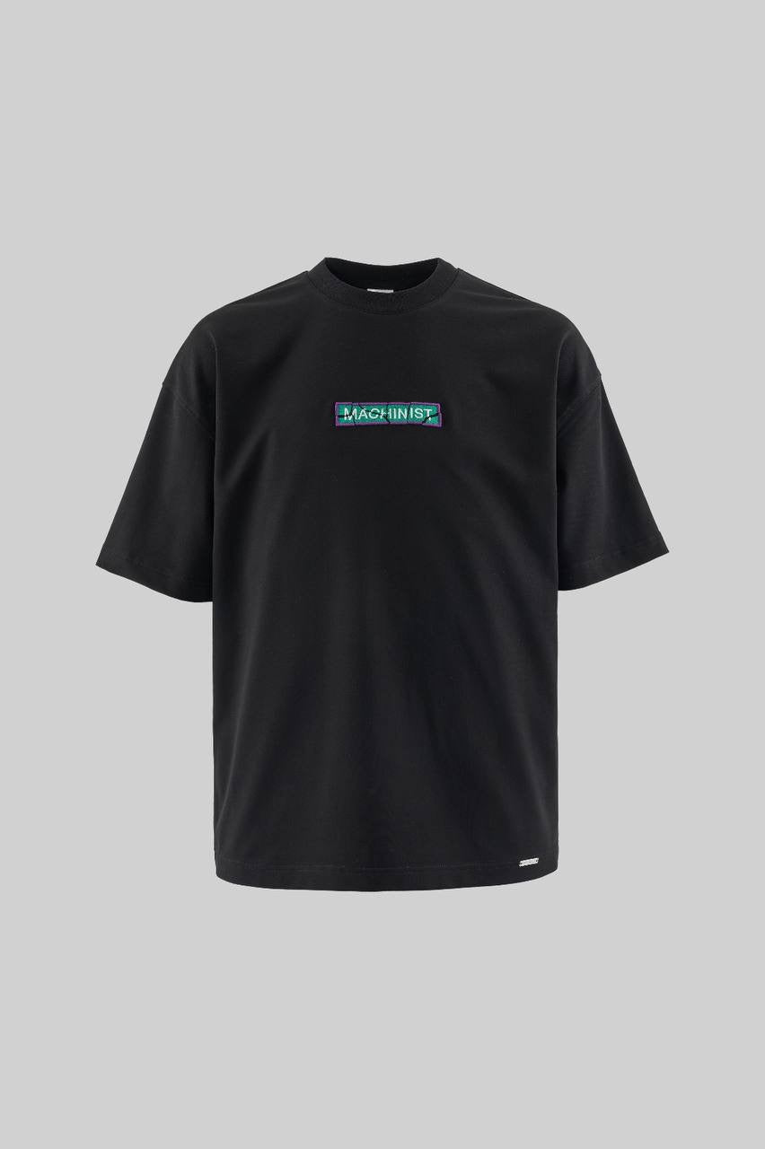 Men's Oversized Short Sleeve T-Shirt with Alien Embroidery in Soft Cotton