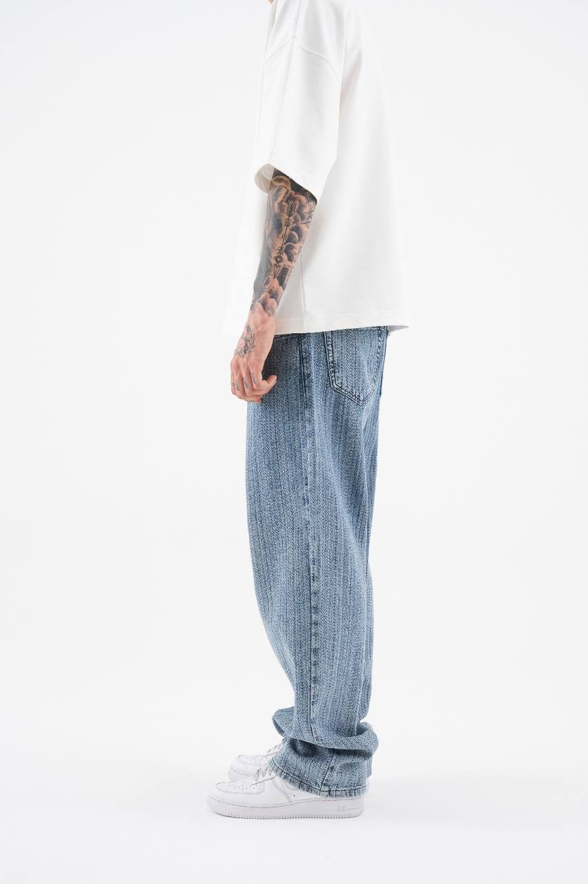 Men’s Relaxed Baggy Fit Denim Jeans in Soft Washed Cotton