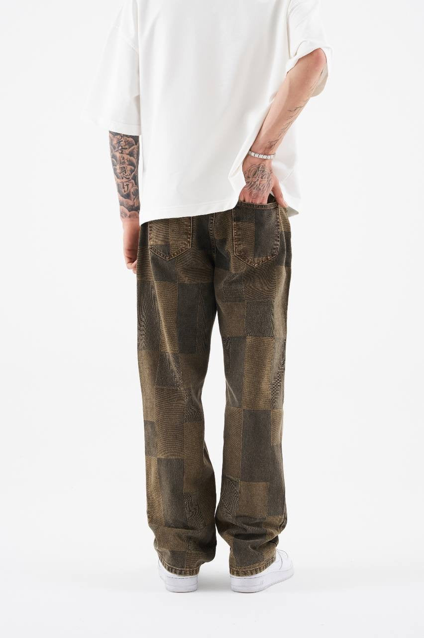 Men's Relaxed Fit Oversized Baggy Jeans in Soft Blue Denim