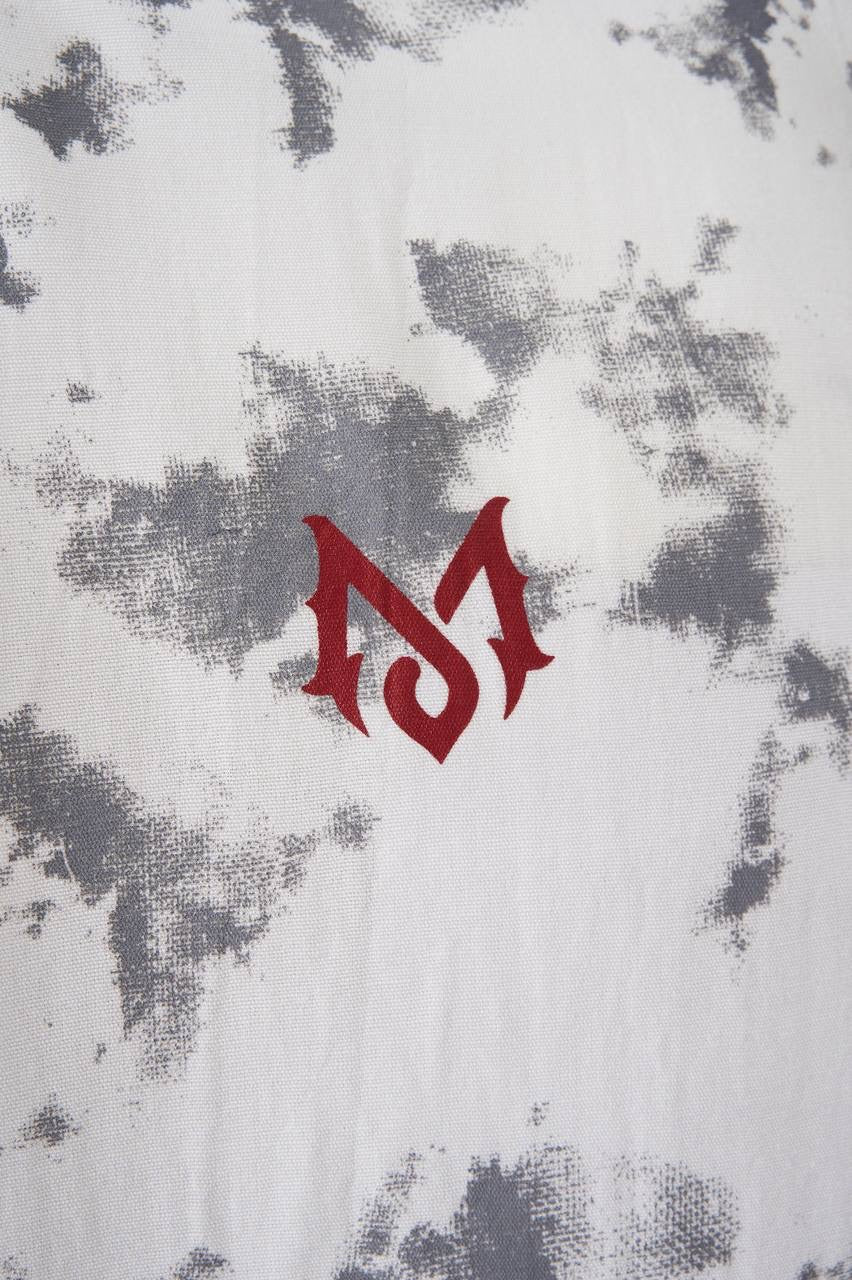 Men’s Boxy Fit Short Sleeve Shirt in Rose Print Cotton