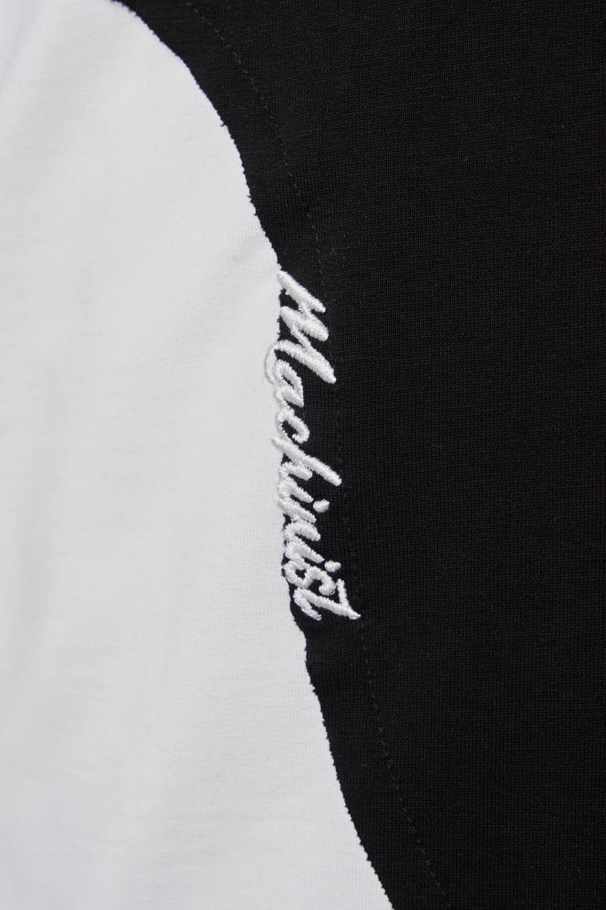 Men’s Boxy Fit Short Sleeve T-Shirt in Black & White Soft Cotton