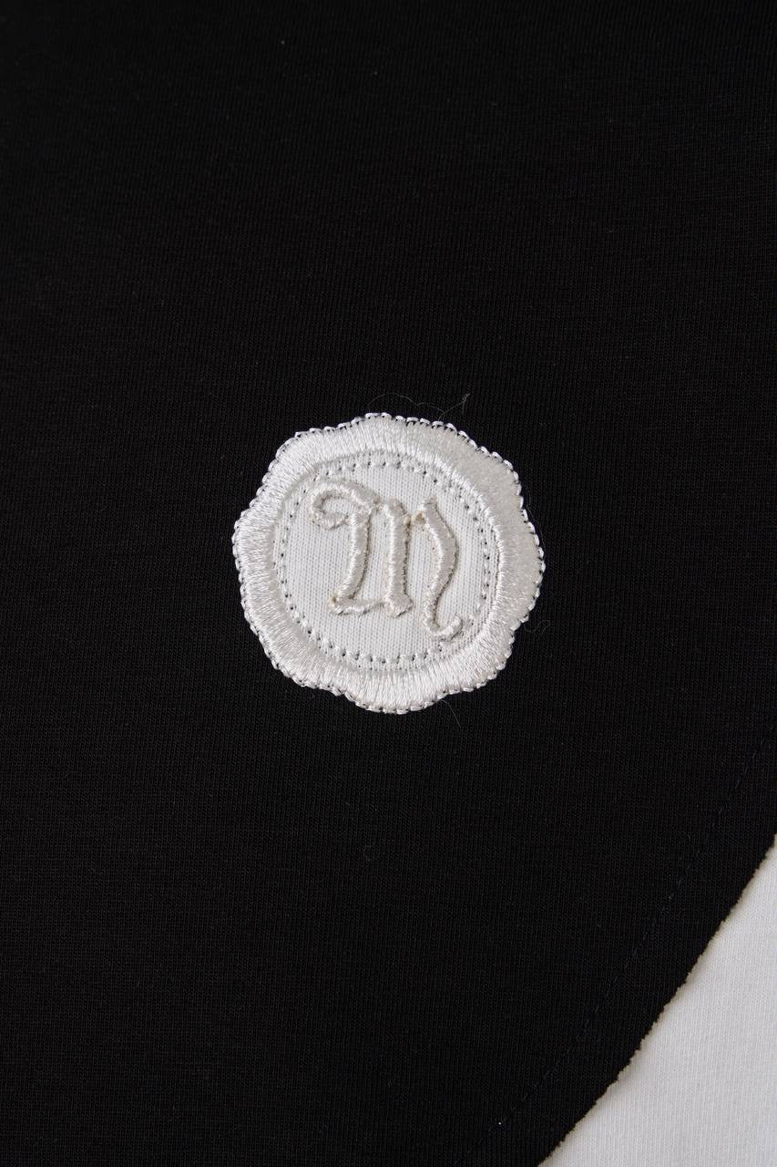 Men’s Boxy Fit Short Sleeve T-Shirt in Black & White Soft Cotton