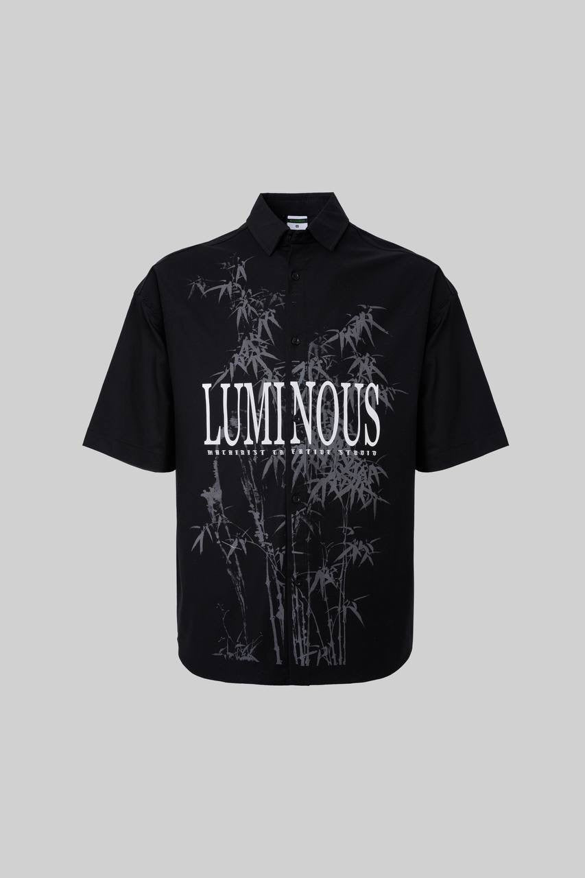 Men’s Black Floral Printed Cotton Shirt with Relaxed Fit