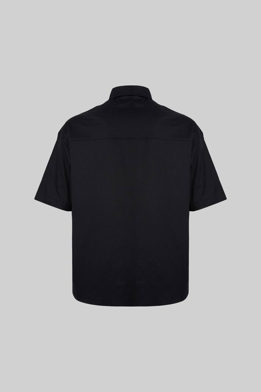 Men’s Black Floral Printed Cotton Shirt with Relaxed Fit