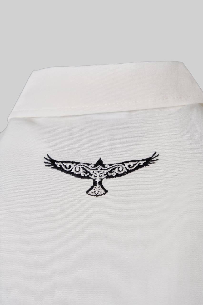 Men's Ethnic Pattern Short Sleeve Shirt in Lightweight Viscose