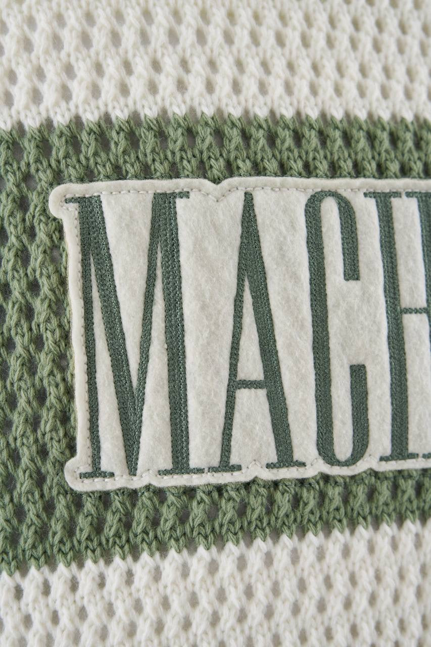 Men's Oversized Black and White Knit T-Shirt in Soft Cotton