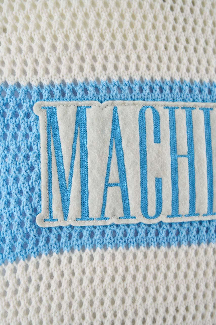 Men's Soft Cotton Baby Blue and Ecru T-Shirt with Relaxed Fit