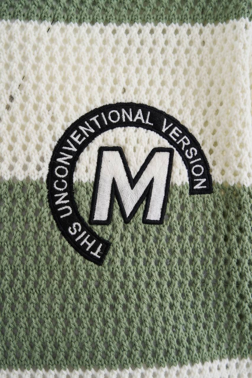 Men’s Striped Short Sleeve Knit Top in Soft Cotton