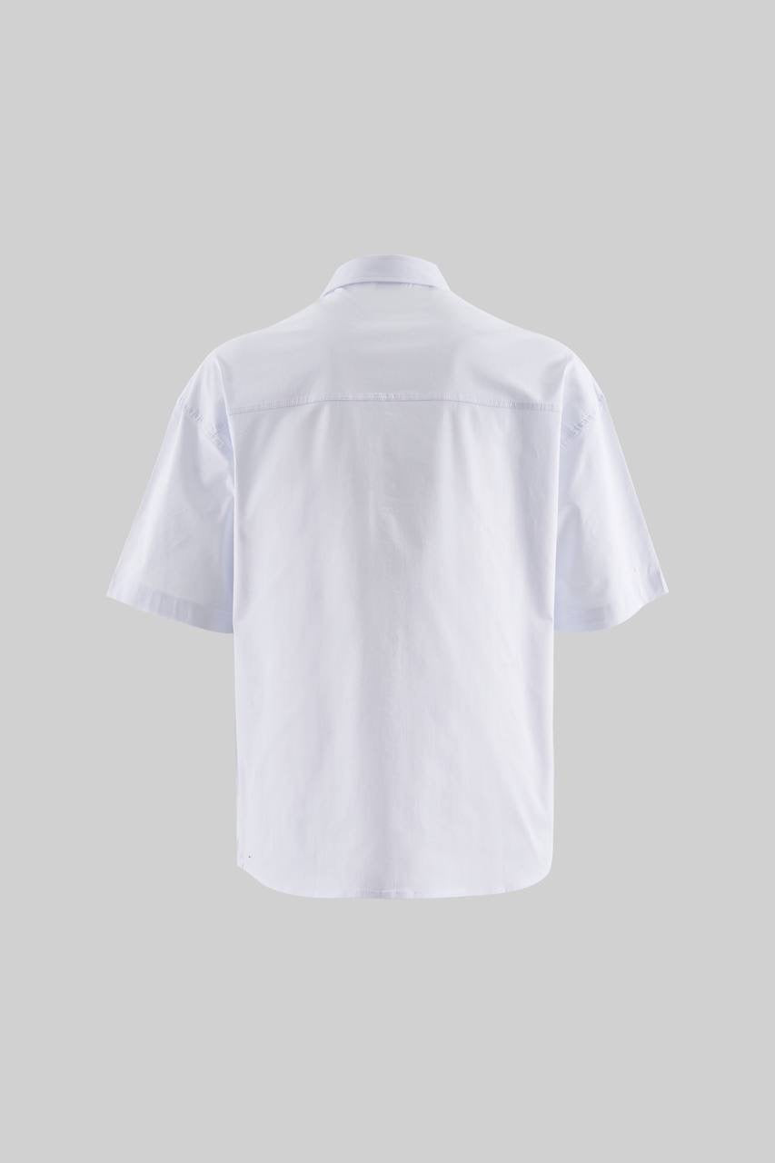 Men’s Classic White Cotton Shirt in Relaxed Fit