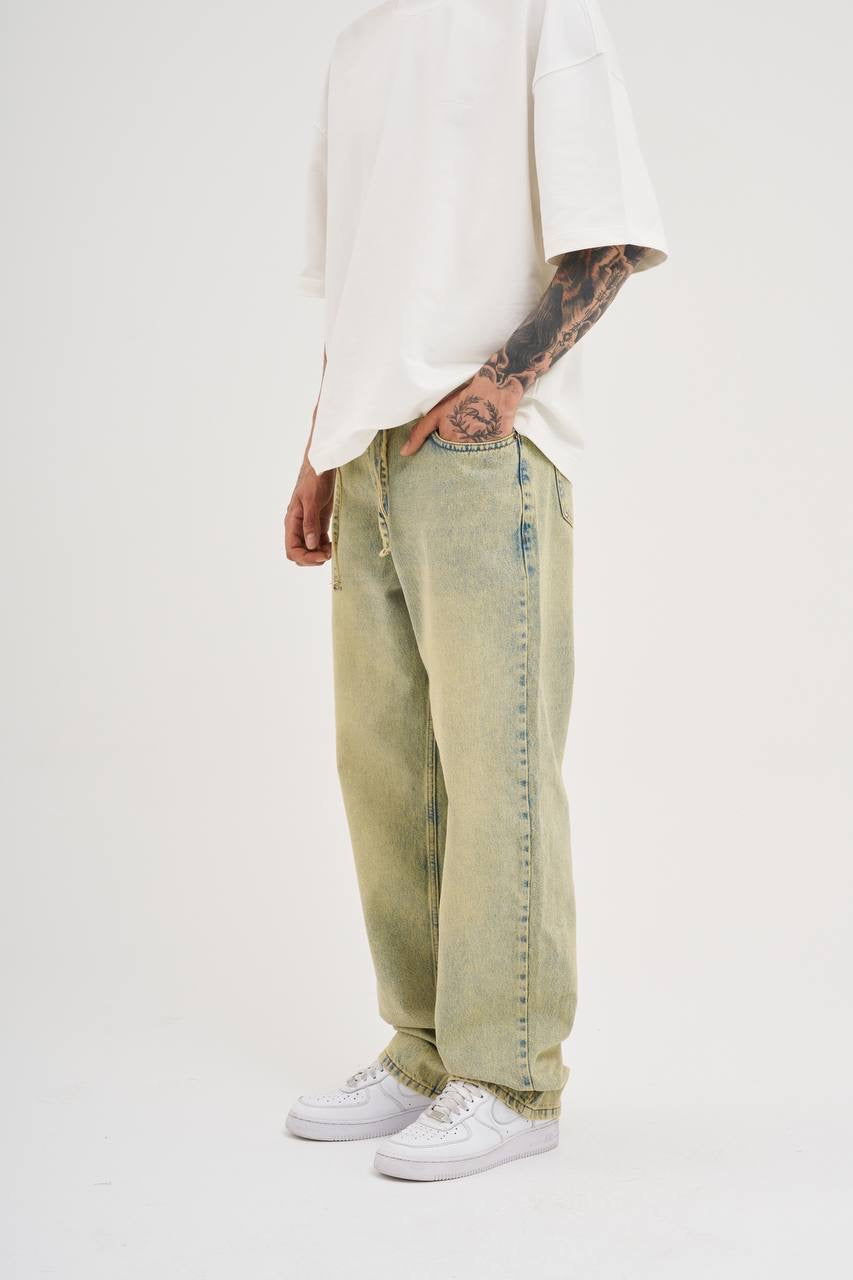 Men’s Relaxed Fit Ethnic Patterned Denim Jeans