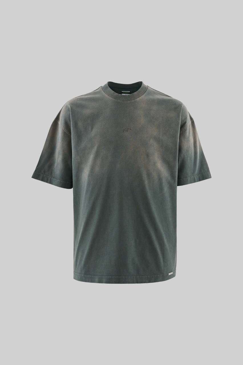 Men's Washed Grey Boxy Fit Short Sleeve T-Shirt in Soft Cotton