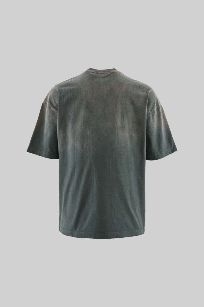 Men's Washed Grey Boxy Fit Short Sleeve T-Shirt in Soft Cotton