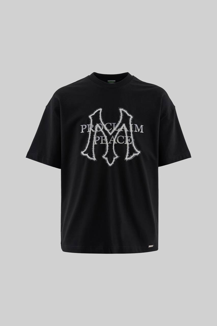 Men's Boxy Fit Short Sleeve T-Shirt with Front Logo Print