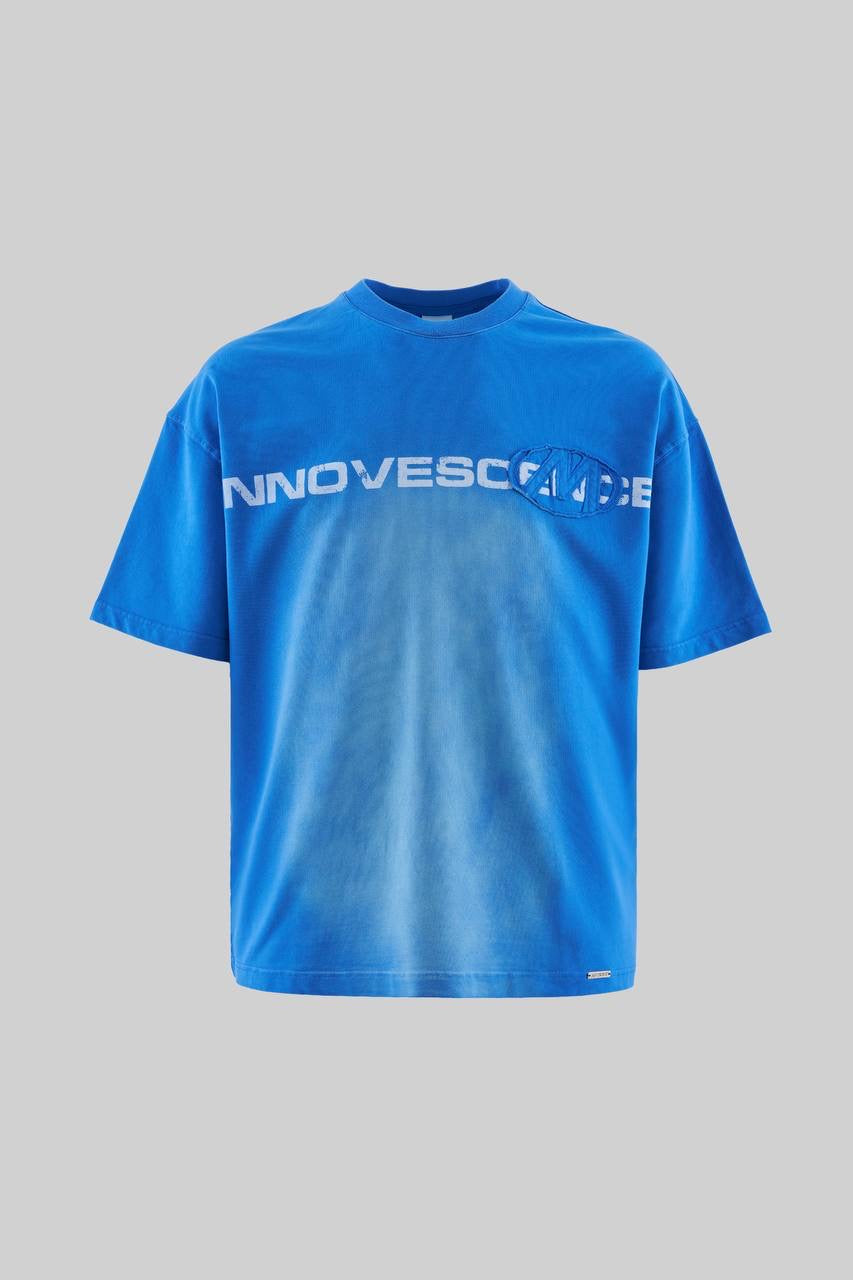 Men's Boxy Fit Short Sleeve Patched Washed T-Shirt