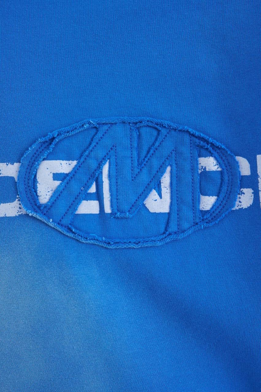 Men's Boxy Fit Short Sleeve Patched Washed T-Shirt