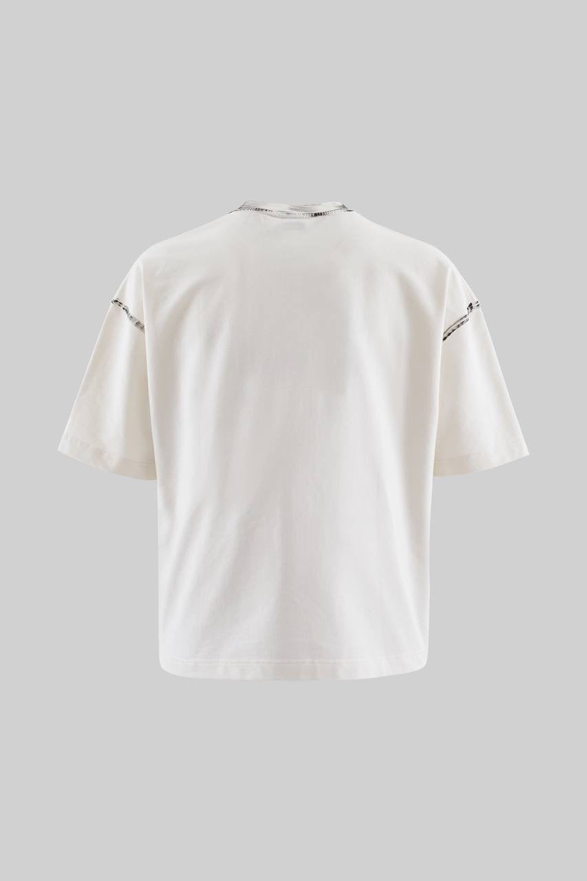 Men's Boxy Fit Short Sleeve Distressed Graphic T-Shirt