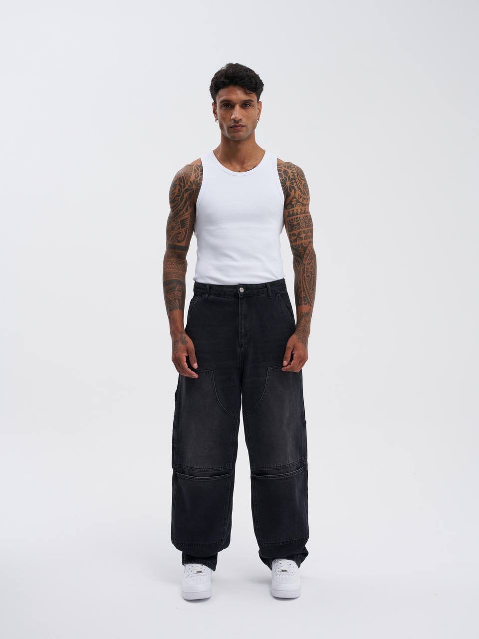 Machinist Oversize Washed-Effect Anthracite Jeans