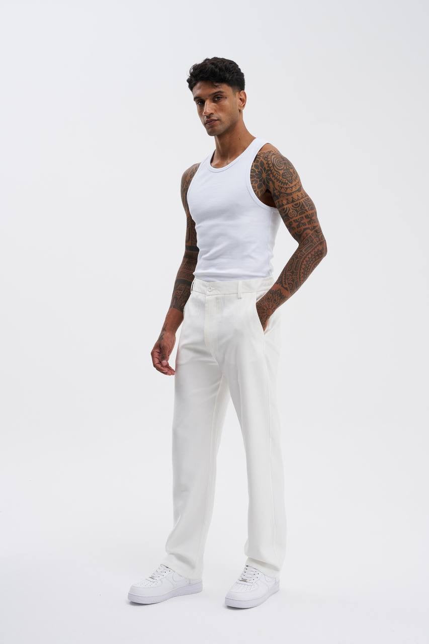 Oversize Baggy White Denim Pant – Machinist