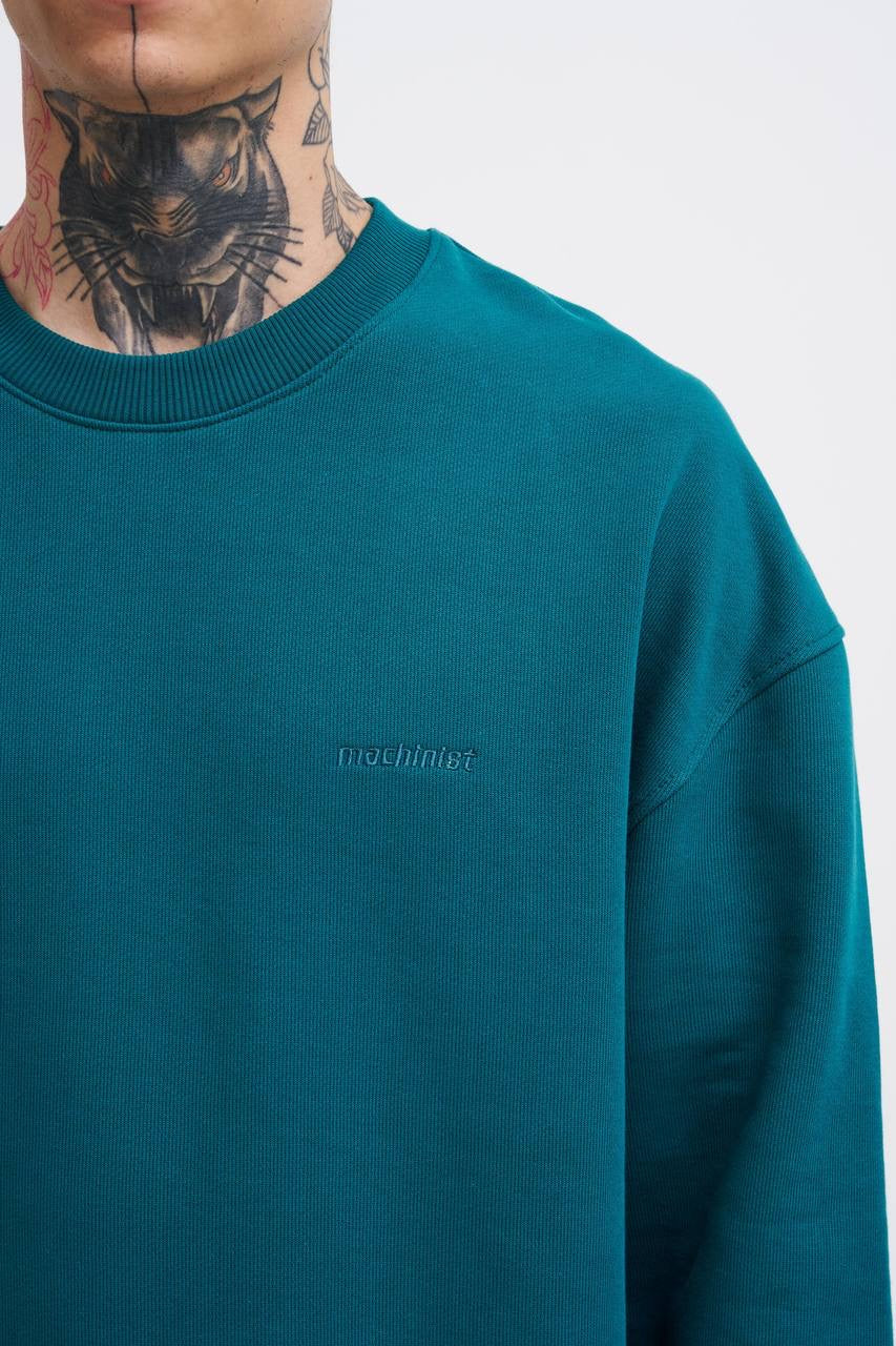 Machinist Men's Basic Diagonal Sweatshirt – Oil Green