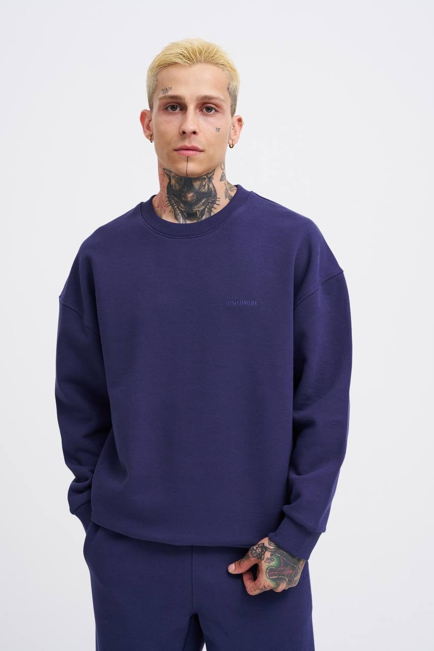 Machinist Men's Basic Diagonal Sweatshirt – Midnight Blue