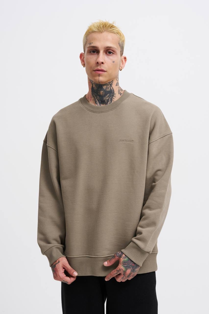 Machinist Men's Basic Diagonal Khaki Sweatshirt
