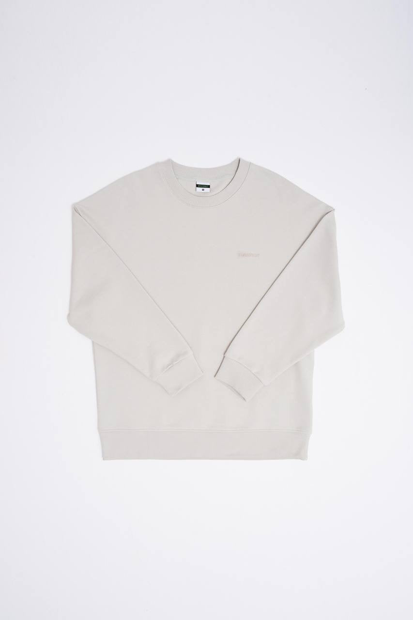 Machinist Men’s Basic Diagonal Polo Sweatshirt – Ecru