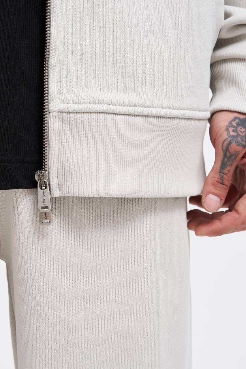 Machinist Men's Basic Diagonal Zip Hoodie – Space Grey