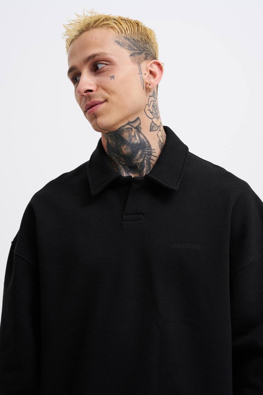 Button Pullover Sweatshirt / T-Shirt