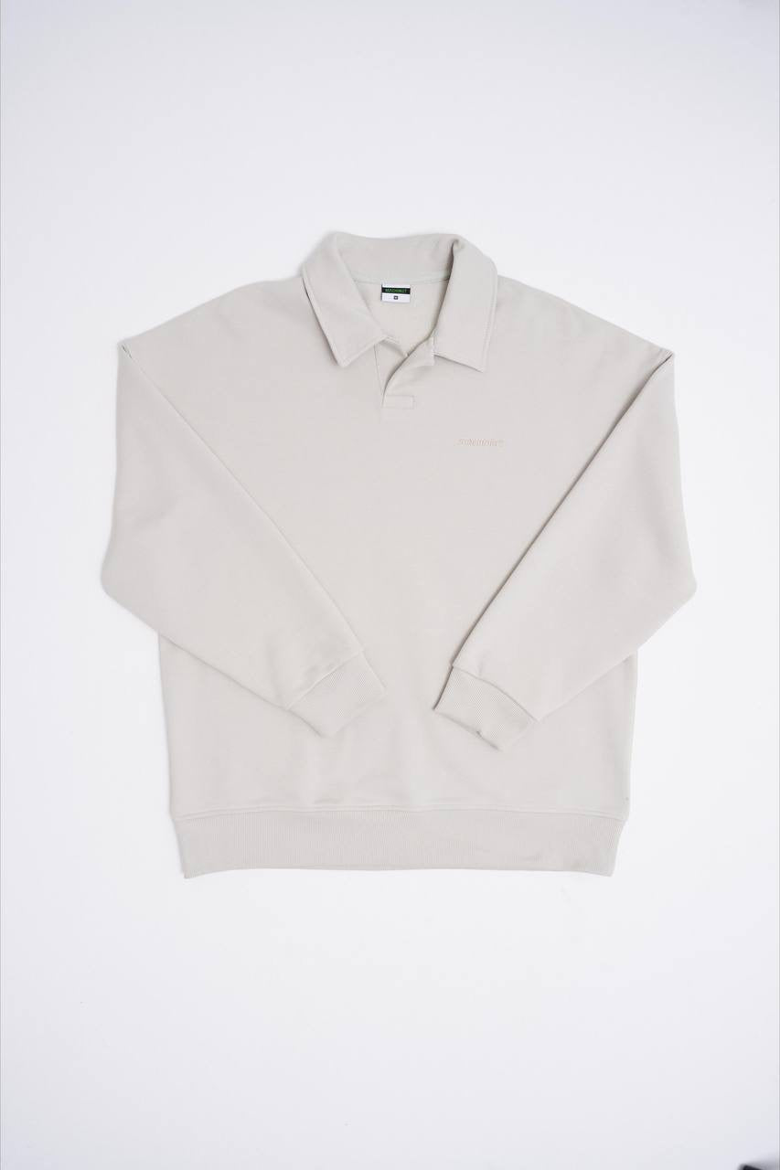 Machinist Men’s Basic Diagonal Polo Sweatshirt – Space Grey (Gri)