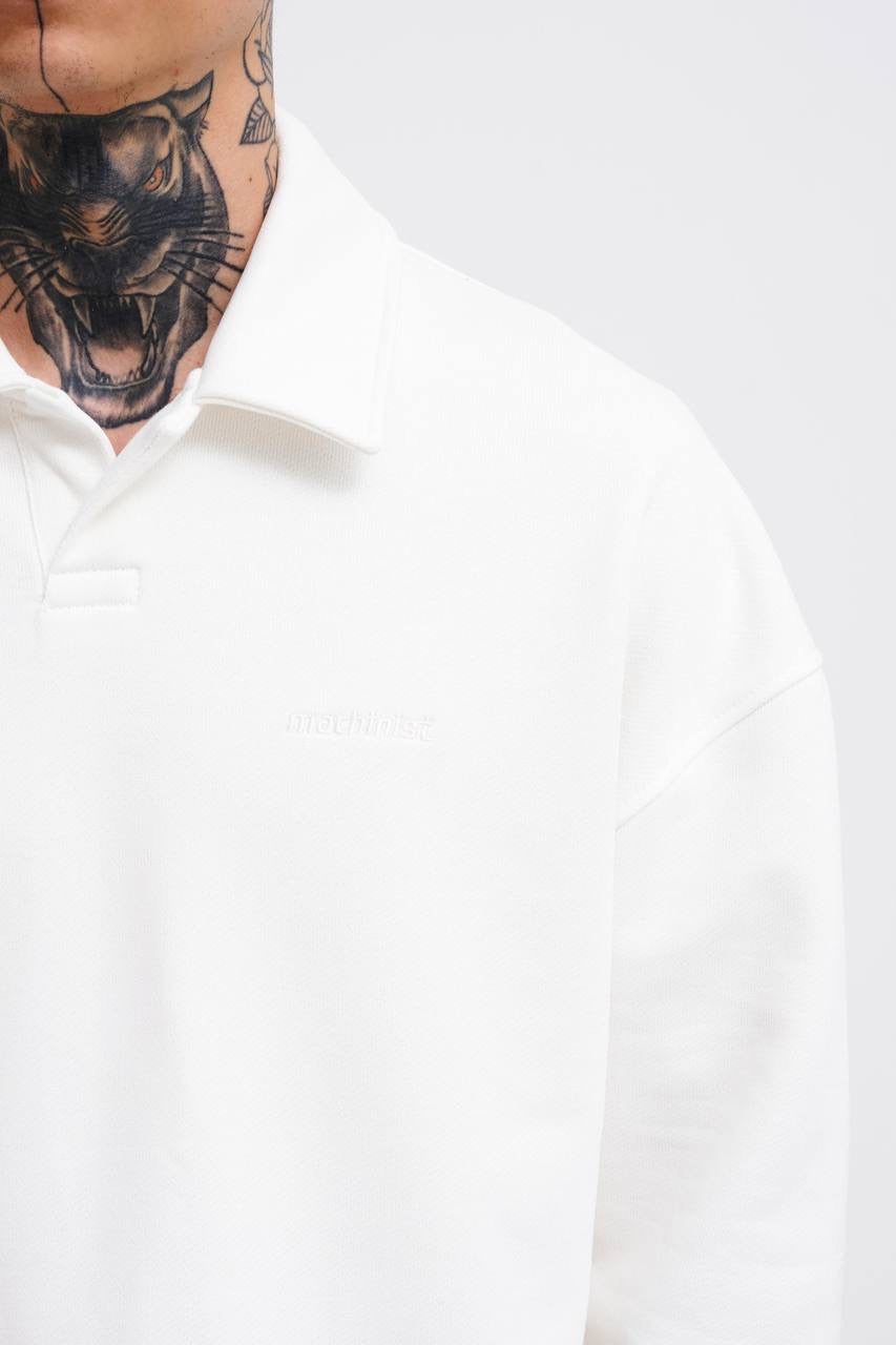 Diagonal Polo Oversized Sweatshirt