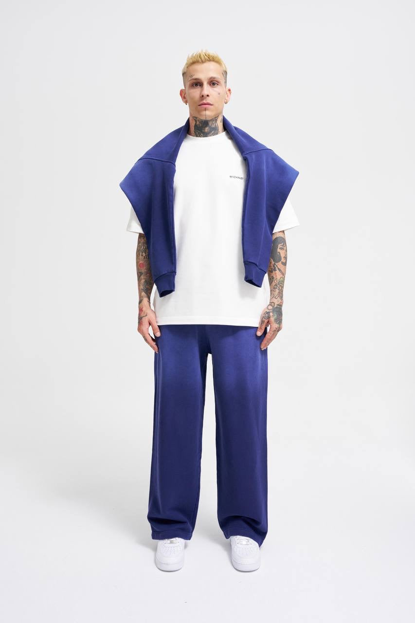 Machinist Men's Gradient Washed Baggy Navy Blue Sweatpants